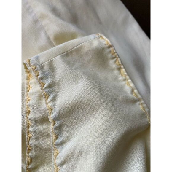 Vintage 60's Embroidered Yellow Trapeze Dress - Picture 5 of 5